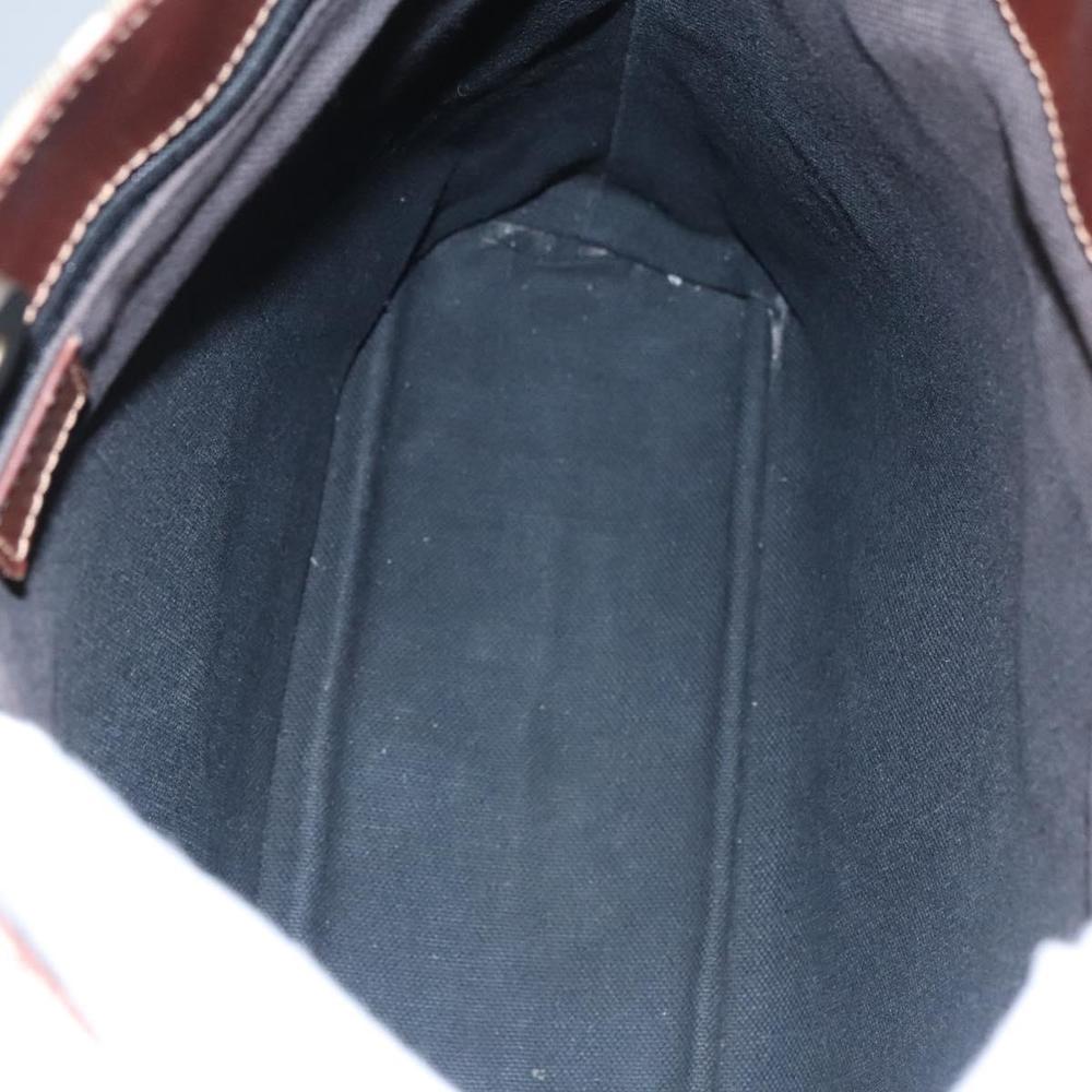 BURBERRY Nova Check Hand Bag PVC Beige Brown gold Auth 110504 - Picture 11 of 16